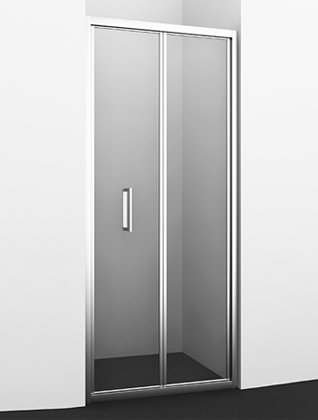 Душевая дверь в нишу WasserKRAFT Weser 78F04 90 см с душевой стойкой и смесителем 