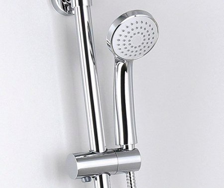 Душевая дверь в нишу WasserKRAFT Weser 78F04 90 см с душевой стойкой и смесителем 