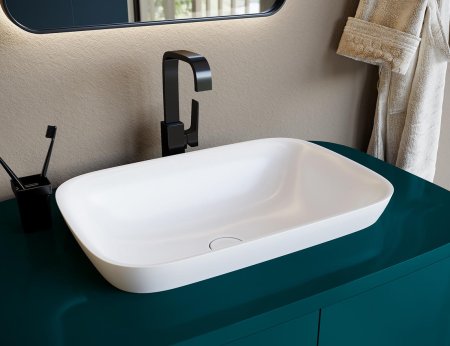 Раковина полувстраиваемая матовая 60x40 Salini MAREA 02 1802202M 