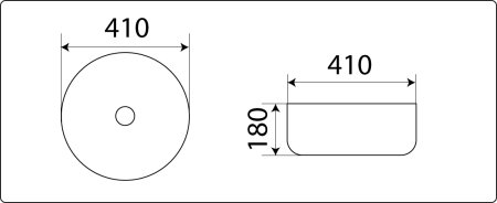 Раковина CeramaLux W1532 накладная 