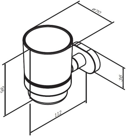 Стакан для зубных щеток AM.PM Sense A7434300 Хром 