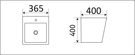 Раковина CeramaLux 500V подвесная 