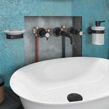 Смеситель Axor Montreux 16532340 для раковины, шлифованный черный 