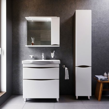 Шкаф пенал AM.PM Like 35 R M80CSR0356VF Белый/венге 