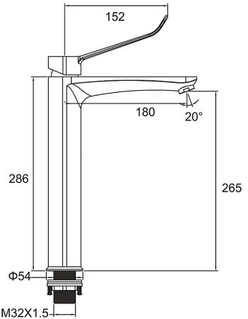 Смеситель для раковины Gappo G21 G1021-21 Хром 