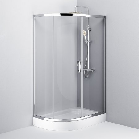 Душевой уголок AM.PM Like Solo Slide 120х80 W83G-302U120CT64 профиль Хром матовый стекло прозрачное 