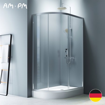 Душевой уголок AM.PM Like Solo Slide 120х80 W83G-302U120CT64 профиль Хром матовый стекло прозрачное 