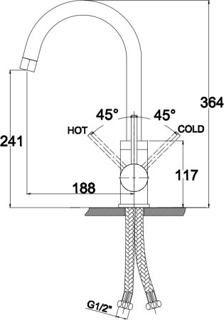 Смеситель для кухни Kaiser Merkur 26633 Хром 