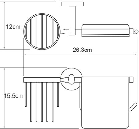 Держатель туалетной бумаги WasserKRAFT Rhein K-6259 с держателем освежителя воздуха 