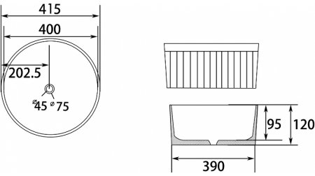 Раковина-чаша Abber Bequem 42 AC2114 Белая 