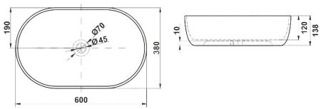 Раковина-чаша Melana 60 MLN-78329 Белая 