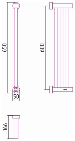 Полотенцесушитель электрический Сунержа Хорда 4.0 60х16,6 черный матовый 