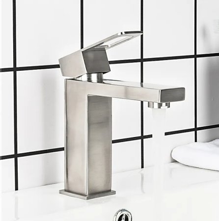 Смеситель для раковины Frap H804 F10804 Нержавеющая сталь 