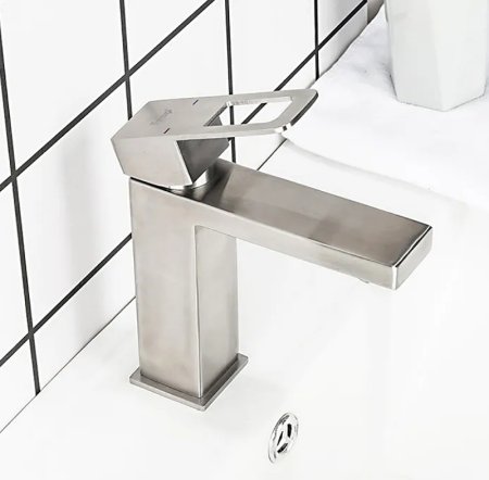 Смеситель для раковины Frap H804 F10804 Нержавеющая сталь 