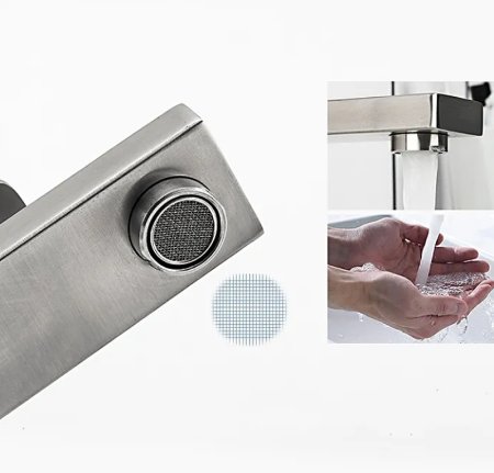 Смеситель для раковины Frap H804 F10804 Нержавеющая сталь 