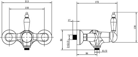 Смеситель для душа Boheme Tradizionale Oro 284 Золото 