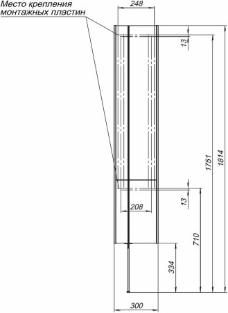 Шкаф пенал Allen Brau Reality 30 L 1.32002.AM подвесной Антрацит матовый 