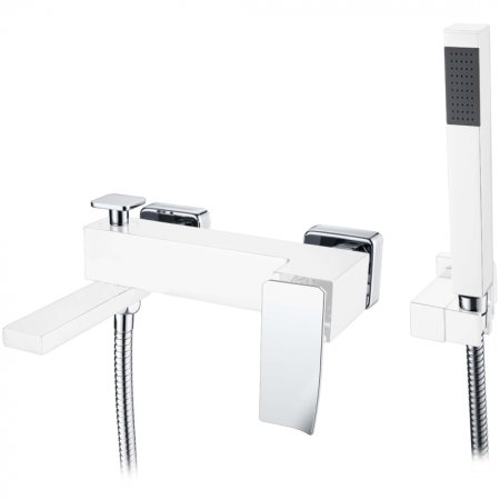 Смеситель для ванны Boheme Q 143-WCR.2 Белый Хром 