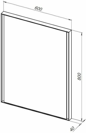 Зеркало Allen Brau Infinity 60 1.21018.BL с подсветкой Черное с сенсорным выключателем 