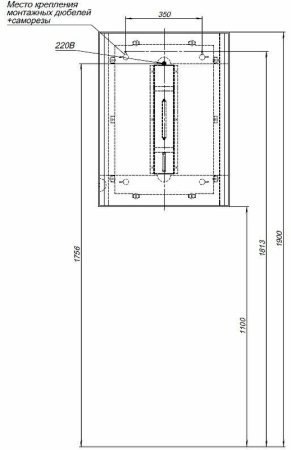 Зеркало Allen Brau Infinity 60 1.21018.BL с подсветкой Черное с сенсорным выключателем 