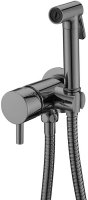 Гигиенический душ со смесителем Boheme Uno 467-SGM Антрацит глянец