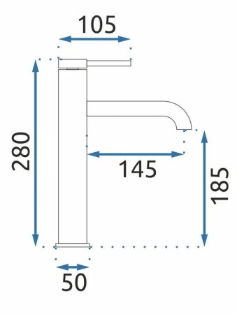 Смеситель для раковины без донного клапана Rea Spot REA-B2015 