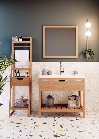 Шкаф пенал Creto Provence 49 9-1050W Wood 