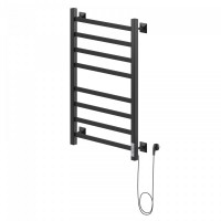 Полотенцесушитель Ника STEP-1 80/40 RAL9005 электрич.кабельны, черный матовый правый тэн