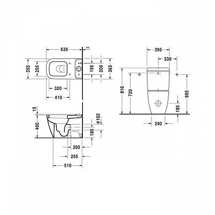 Унитаз напольный Duravit Happy D.2 2134090000 