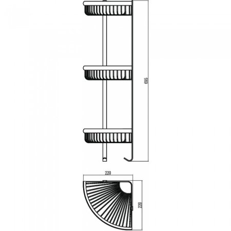 Полка угловая GANZER GZ30063D BRONZE 