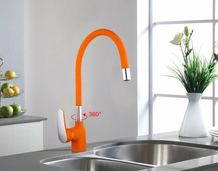 Смеситель для кухни Frap F4453-02 Оранжевый 