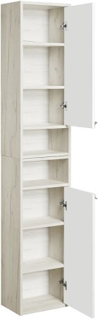 Шкаф пенал Aquaton Флай 30 R 1A237903FAX1R подвесной Белый Дуб крафт 