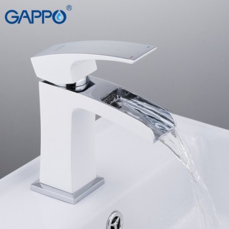 Смеситель для раковина Gappo Jacob G1007-30 белый/хром 