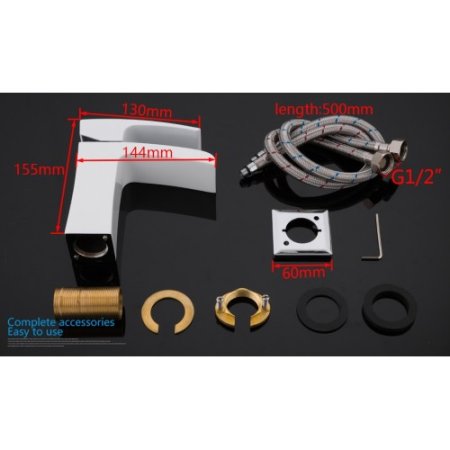 Смеситель для раковина Gappo Jacob G1007-30 белый/хром 