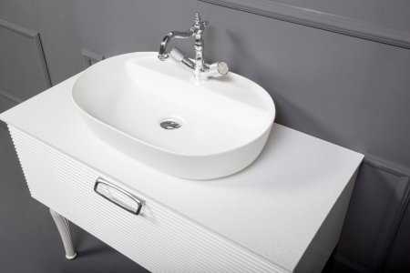 Тумба Armadi Art Linea 100 белая + Хром 842-100-WCR 