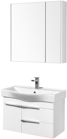 Зеркальный шкаф Aquaton Беверли 80 1A237102BV010 Белый глянец 