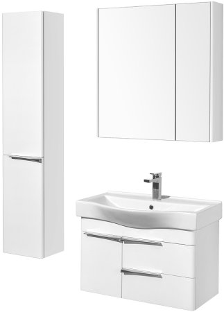 Зеркальный шкаф Aquaton Беверли 80 1A237102BV010 Белый глянец 