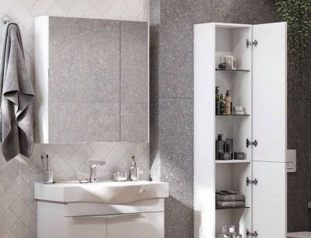 Зеркальный шкаф Aquaton Беверли 80 1A237102BV010 Белый глянец 