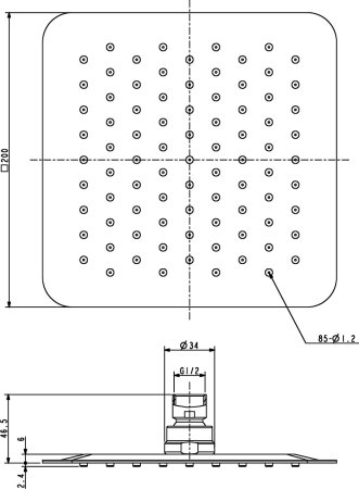 Душевая стойка Omnires Y 1234ALCR с термостатом, хром 