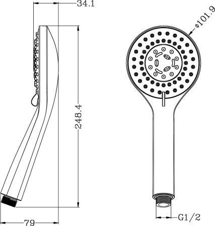 Душевая стойка Omnires Y 1234ALCR с термостатом, хром 