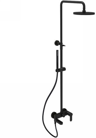 Душевой комплект Paffoni Light KITZCOL632NO110 из душевой системы с гигиеническим душем Черная матовая 