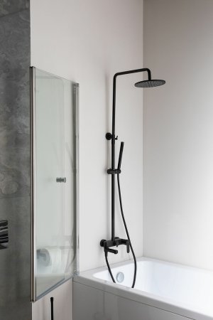 Душевой комплект Paffoni Light KITZCOL632NO110 из душевой системы с гигиеническим душем Черная матовая 