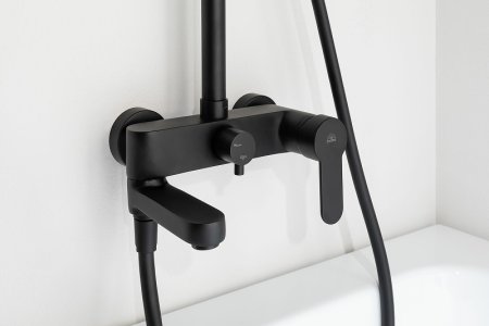 Душевой комплект Paffoni Light KITZCOL632NO110 из душевой системы с гигиеническим душем Черная матовая 