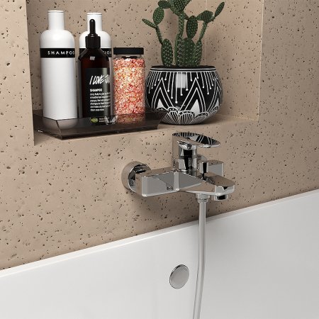 Смеситель для ванны Paini Parallel 47CR111LMKM Хром 