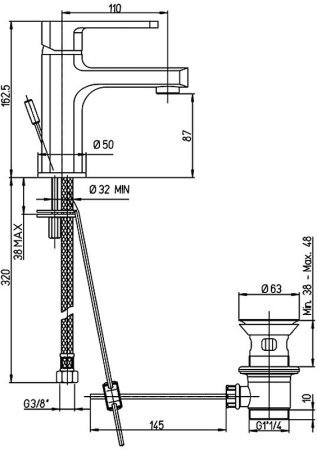 Смеситель для раковины Paini Ovo 86CR211KM Хром 