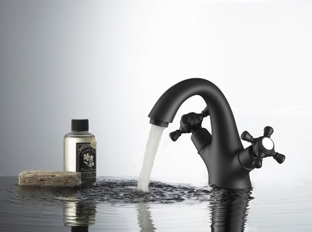 Смеситель Timo Nelson 1911/03F для раковины, черный 