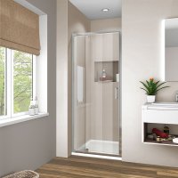 Душевая дверь в нишу Vincea Intra VDP-1I8090CL 800/900x1900 хром , стекло прозрачное