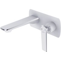 Смеситель для раковины встраиваемый Rose R13F R1341F, белый/хром