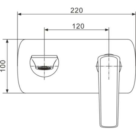 Смеситель для раковины встраиваемый Rose R13F R1341F, белый/хром 