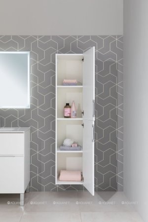 Пенал Aquanet Алвита New 35 белый матовый 